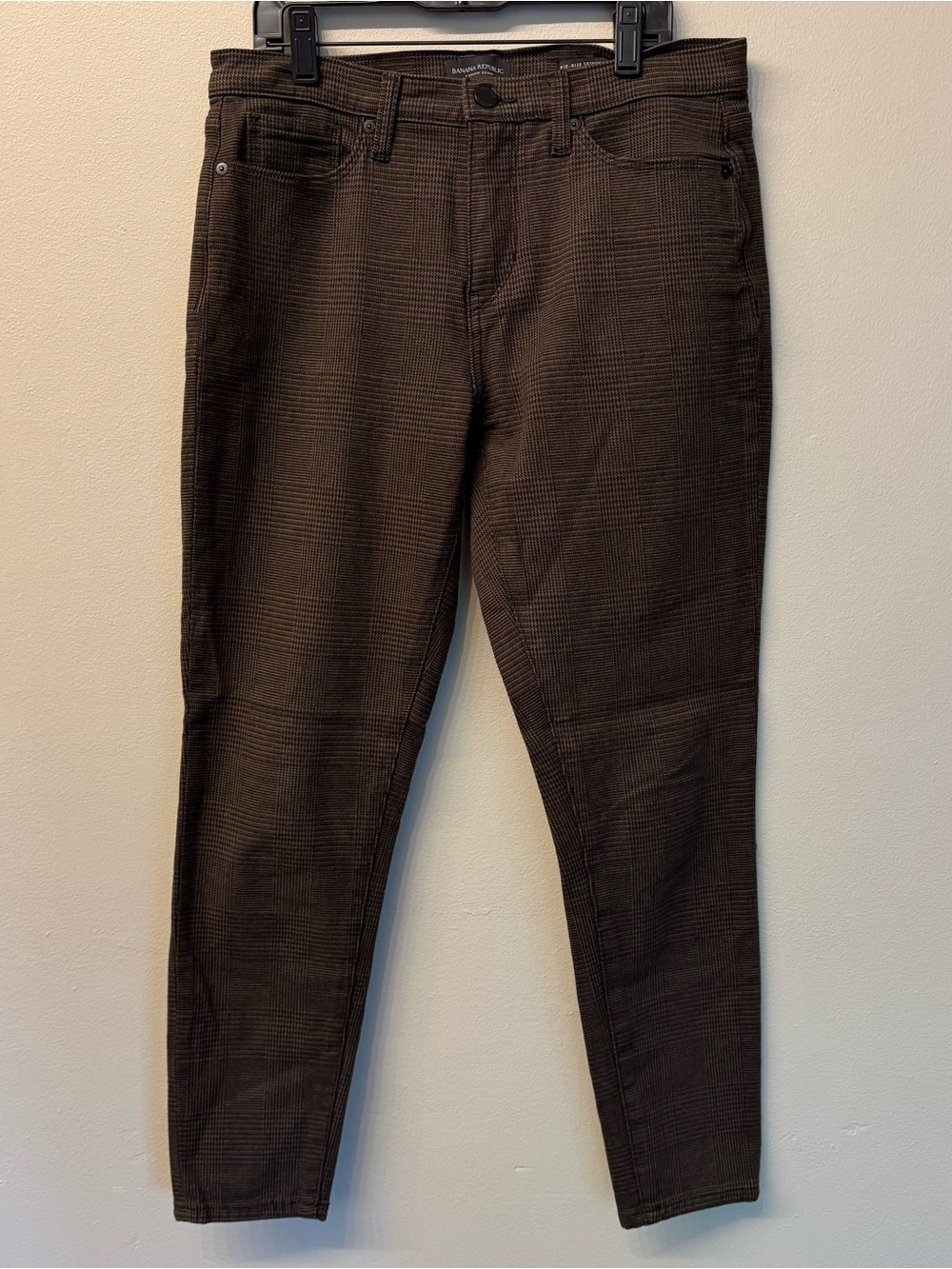 Banana Republic Mid-Rise Skinny Checked Pant Women’s Size 28